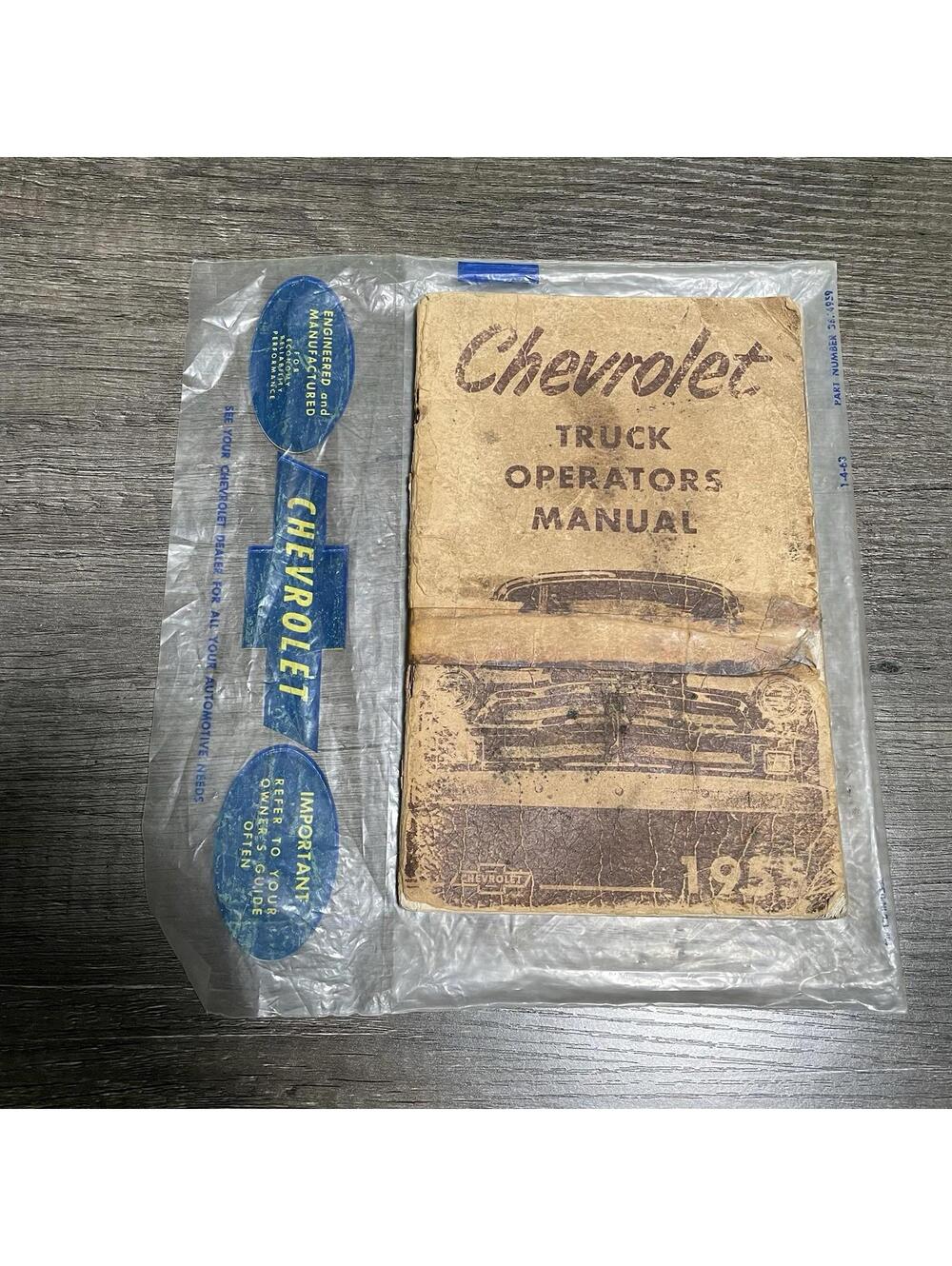 Vintage 1955 Chevrolet Truck Operator's Owner's Manual - Missing Pages
